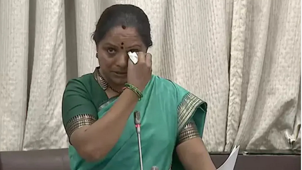 MLC Kavitha Emotional Speech With at council
