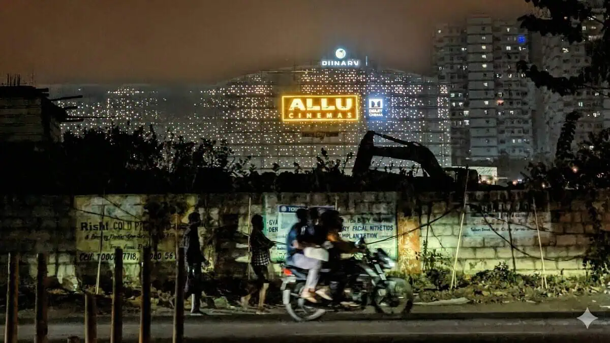 Allu Cinemas lights up Kokapet ahead of grand launch, pics viral