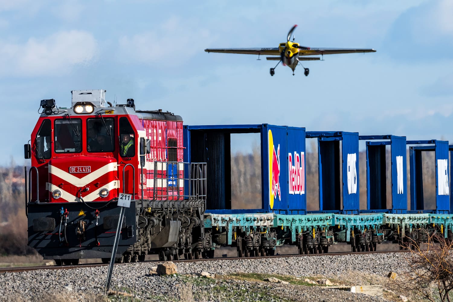 Red Bull Athlete Dario Costa Lands and Takes Off From Moving Train