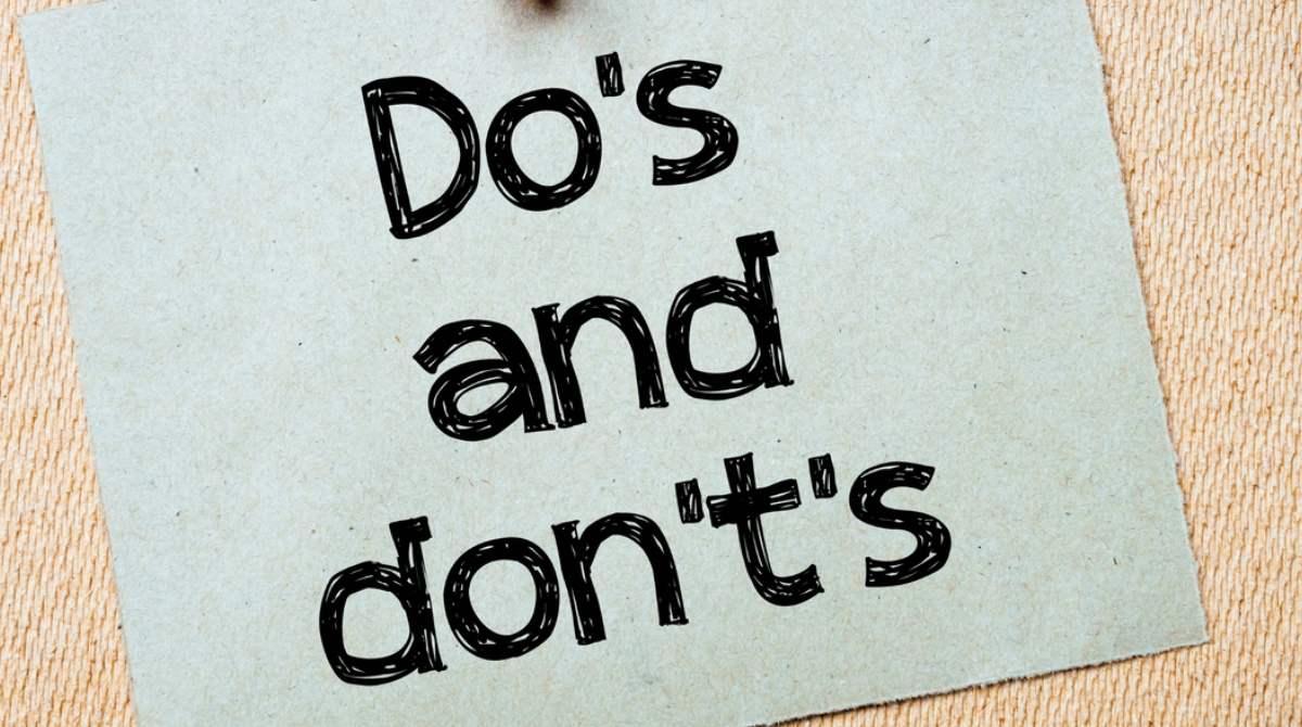 Do's and Don'ts on Saturday