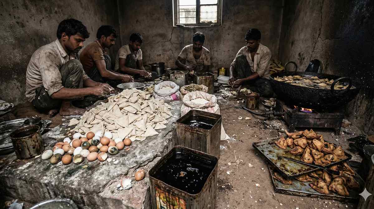 Illegal Samosa making Unit busted in Jiyaguda