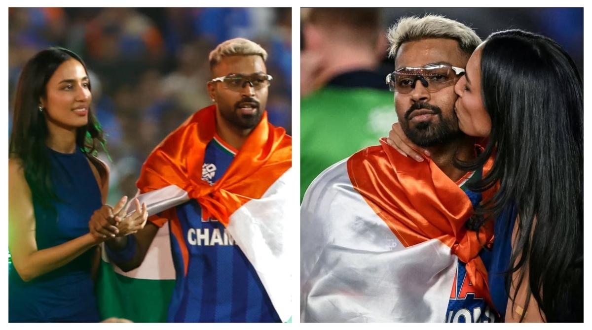 Mahieka Sharma kisses Hardik Pandya in the ground after India's T20 World Cup win, all-rounder thanks 'lucky charm'