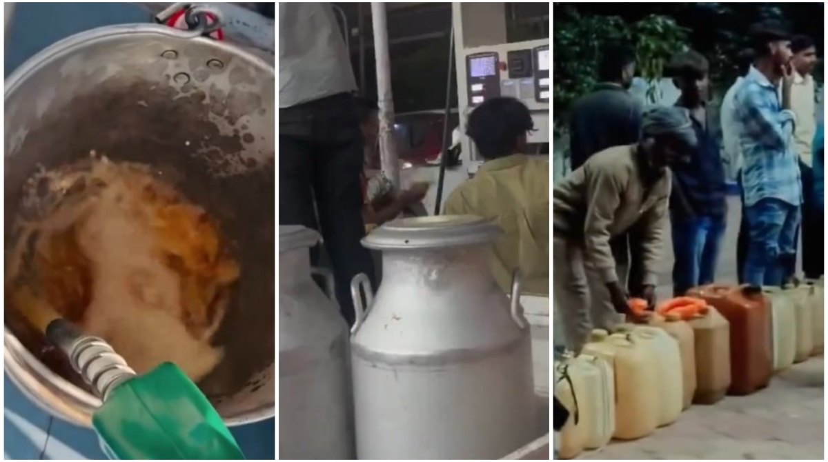 Panic buying triggers long queues at fuel stations; videos show people hoarding petrol, diesel in cookers, milk cans and water tankers