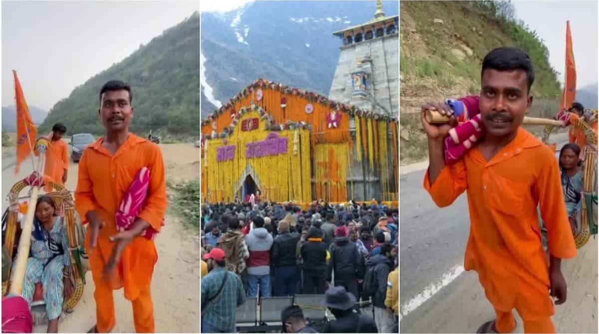 Char Dham Yatra Special: 35-Year-Old Carries Mother 1,800 Km On Shoulders To Reach Kedarnath Temple