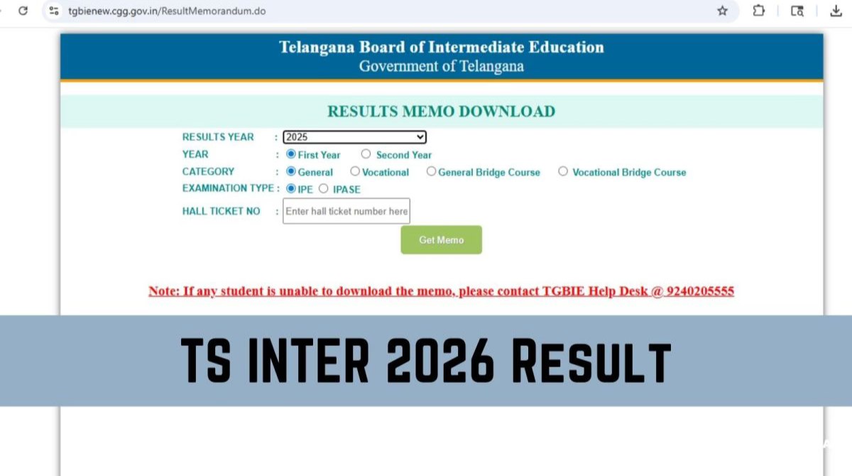 TSBIE-TS Inter Results 2026 Live Updates: 1st, 2nd Year Result, Marks Memo Out Today At 11 AM, Download Link Here