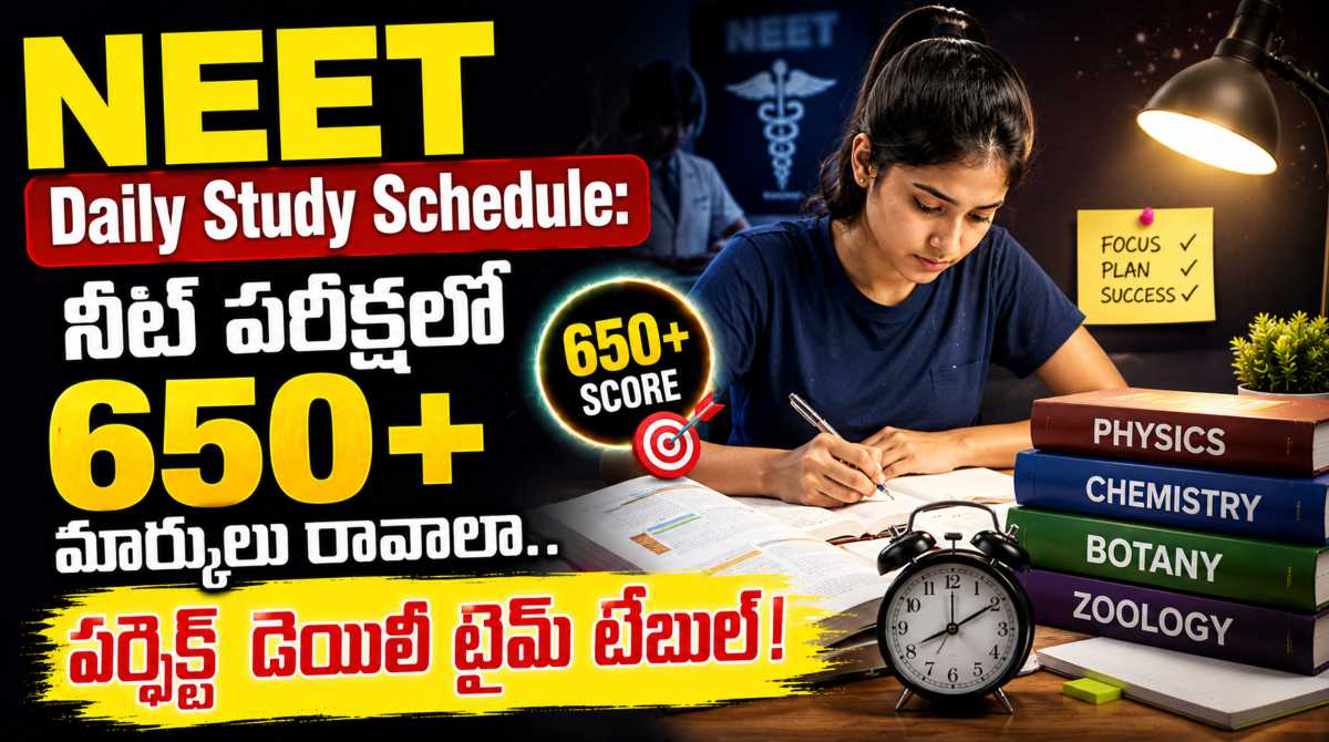 NEET Daily Study Schedule